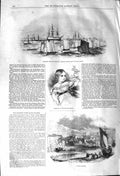 Old Antique Print 1842 Princess Royal Birthday Walmer Castle Dover Ships 19th