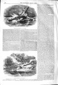 Original Old Antique Print 1842 Ship Wreck Reliance Indiaman Funchal Madeira