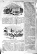Original Old Antique Print 1842 Barcelona Square Plaza Battle Army Rambla Spain