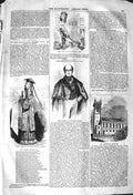 Original Old Antique Print 1842 Marquis Westminster Andrew'S Church Holborn