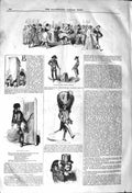 Original Old Antique Print 1842 Christmas Pantomimes Costumes 19th