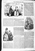Original Old Antique Print 1842 Church Paddington Adelaide Kemble Alfr Victorian