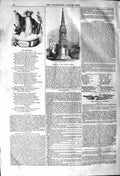 Original Old Antique Print 1842 Memorial Martyrs Oxford Wassail Bowl Christmas