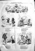 Original Old Antique Print 1842 Christmas Pantomimes Harlequin Drury Covent 19th