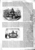 Original Old Antique Print 1843 Queen Regalia Jewel Room Tower London Victorian