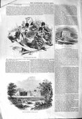 Original Old Antique Print 1843 Tomb Sir John Moore Scene Death Aldermasto 19th