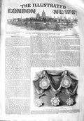 Original Old Antique Print 1843 Military Decorations Native Troops India War