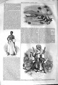 Original Old Antique Print 1843 Byron Bay Sandwich Islands Marquesas Is 19th