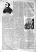 Original Old Antique Print 1843 Portrait Guizot Woolsthorpe Manor-House Newton