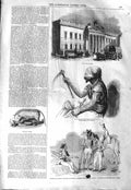 Old Antique Print 1843 East India House Thugs Sepoy Bombay Dromedary Corp 19th