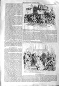 Original Old Antique Print 1843 Carnival Rome Prince Hanover Marriag Victorian