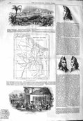 Original Old Antique Print 1843 Map British Guiana Shop Highland Dre Victorian