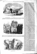 Original Old Antique Print 1843 Marseilles Harbour Rue Changes Aberville Mo 19th