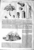 Old Antique Print 1843 Turkish Sultan Umbrella Hall Library Lincoln'S Inn 19th