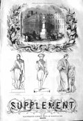 Original Old Antique Print 1843 Statue King William Nelson Corrie Bishop Madras