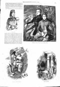 Old Antique Print 1843 Walker Bey Princes Baden Finding Moses Birds Man 19th
