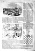 Original Old Antique Print 1843 Cambridge Castle Hill Publishing Office London