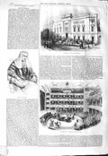 Original Old Antique Print 1843 Inteior Astley Amphitheatre Lord Ly Victorian