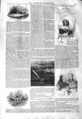 Original Old Antique Print 1843 Whitebait Fish Fishing Boat Comet Astronomy
