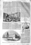 Original Old Antique Print 1843 Procession Cork Lancashire Independent 19th