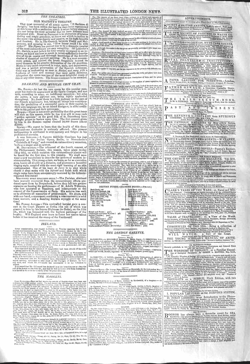 Original Old Antique Print 1843 Drury Theatre Julius Caesar Havre Exton Church