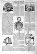 Original Old Antique Print 1843 Brougham Hall Captain Bruat Water-Eaton 19th