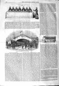 Original Old Antique Print 1843 Bell Ringers Adelphi Theatre Rouen Paris R 19th