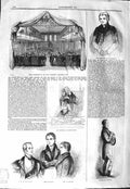Original Old Antique Print 1843 Archbishop Canterbury Parliament Lord Aberdeen