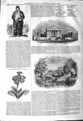 Old Antique Print 1843 Thomas Raeburn Thornton-Street Chapel Otter Hunt 19th
