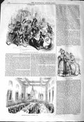 Old Antique Print 1843 Restoration King Charles Ii Dinner George'S Hall 19th