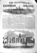 Original Old Antique Print 1843 Surrey Zoological Gardens Temples Elora 19th