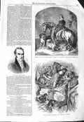 Original Old Antique Print 1843 Daniel Webster Ponsoney Highland Cearnich 19th