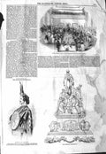 Original Old Antique Print 1843 Show Newcastle Horticultural Macbeath Macready