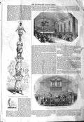 Original Old Antique Print 1843 Morocco Arabs Theatre Hanover-Square Victorian