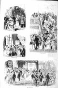 Old Antique Print 1843 Staircase Guard Tapestry Chamber Buckingham Palace 19th