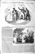 Old Antique Print 1843 Garden Don Pasquale Christ Hospital Scholars Queen 19th