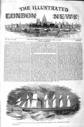 Original Old Antique Print 1843 Great Britain Steam Ship Bristol 19th