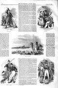 Original Old Antique Print 1843 View Valencia Siers Catalans Andalusians 19th