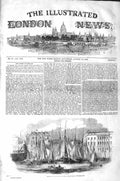 Original Old Antique Print 1843 Opening Oyster Market Billingsgate Boats 19th