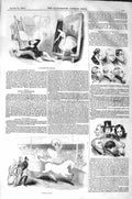 Original Old Antique Print 1843 Her Majesty Theatre Madame Lejars Amphi 19th