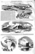 Original Old Antique Print 1843 Siege Operations Chatham Royal Sappers Min 19th