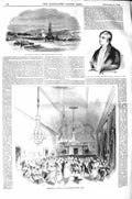 Original Old Antique Print 1843 Earl Rosse British Association Soiree Hot 19th
