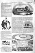 Old Antique Print 1843 Marlborough School Irish Art Union Dublin Richmond 19th