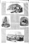 Original Old Antique Print 1843 Earl Rosse Telescope Parsonstown Workshop 19th
