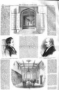 Old Antique Print 1843 Wesleyan Institution Richmond Bunting John Scott 19th