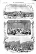 Old Antique Print 1843 France Grape Gathering Harvest Hop Picking Farming 19th