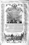 Original Old Antique Print 1843 Cambridge University Trinity College Senat 19th