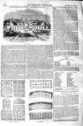 Original Old Antique Print 1843 Terra Cotta Windows Tomb Akber Mogol Sultan