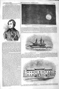 Original Old Antique Print 1843 Jupiter Tennent Ship Wreck Emma Margate Asylum