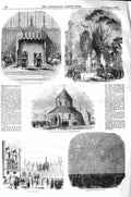 Original Old Antique Print 1843 Throne King'S College Chapel Church Sepulchre